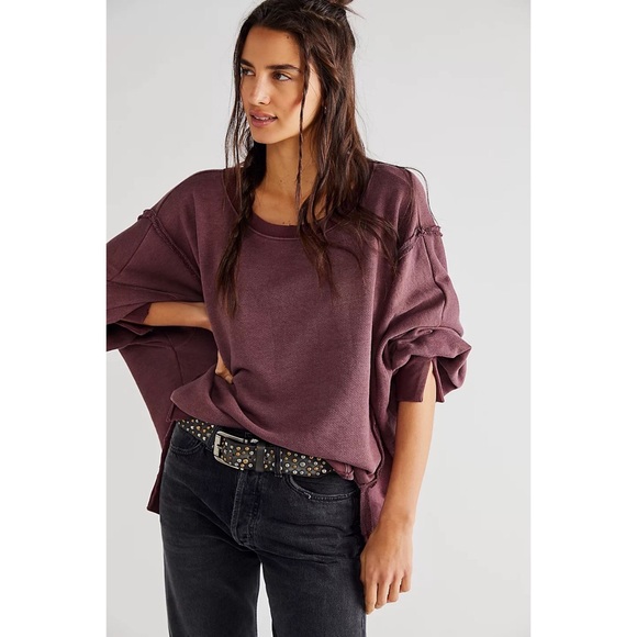 Free People Tops - Free People Camden Sweatshirt Very Oversized Slouchy